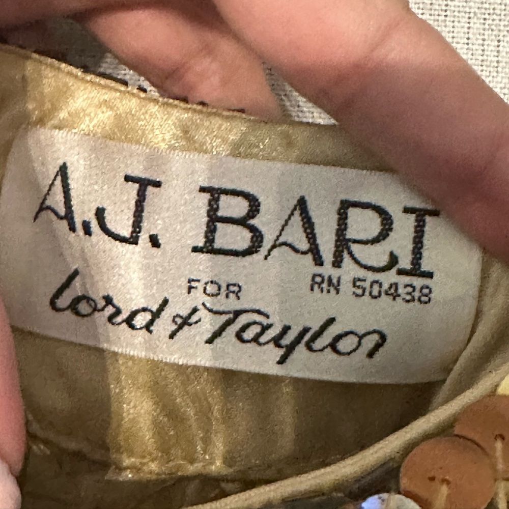 Vintage A.J. Bari for Lord & Taylor Sequin Cocktail Dress - Picture 9 of 9